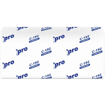 Полотенца бумажные PROtissue V - сложение 250 листов, 1 слой, 100% целлюлоза