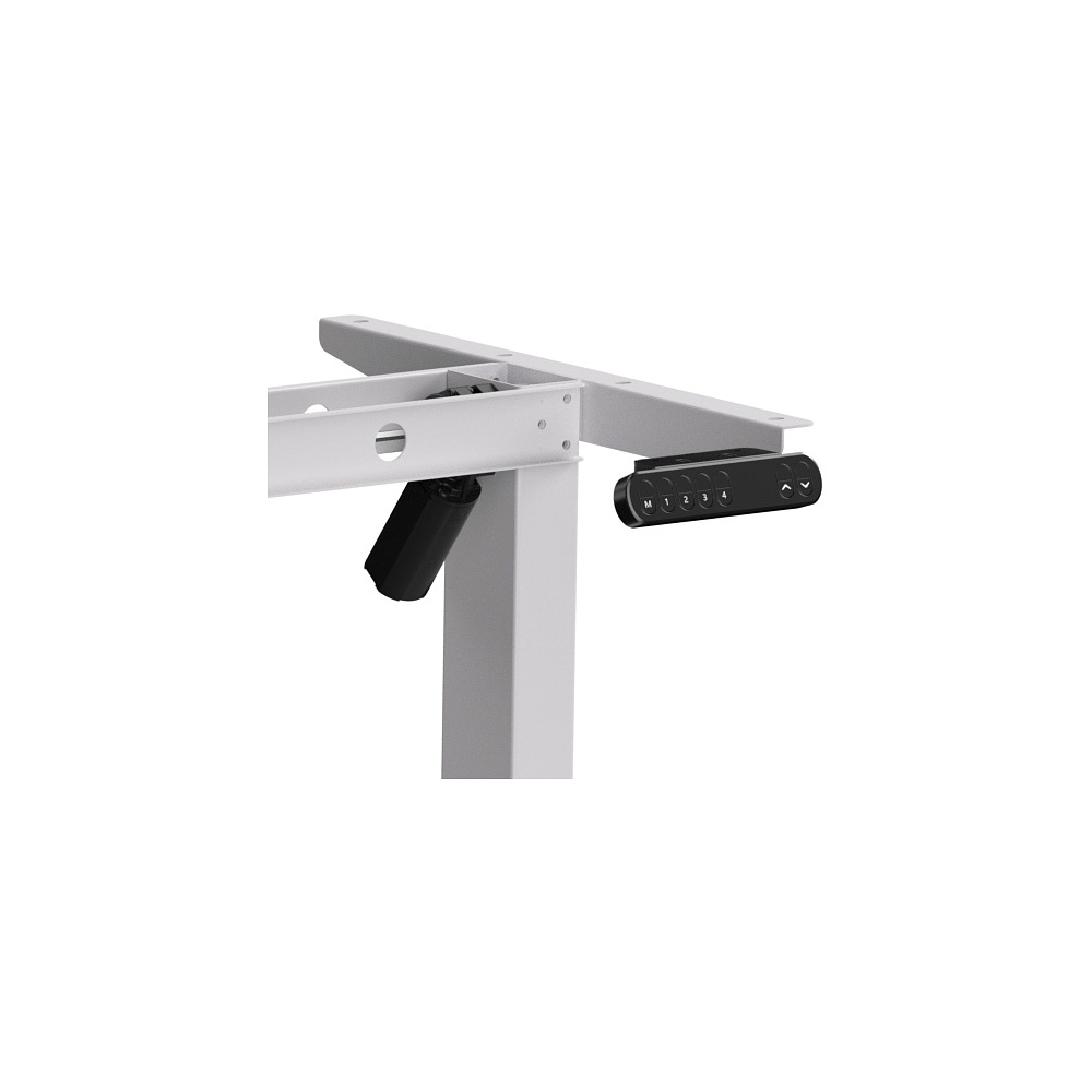 Стол с электроприводом WellDesk Basic 1300x675х18 белый/дуб канзас коричневый (9191460+9072451) - 3