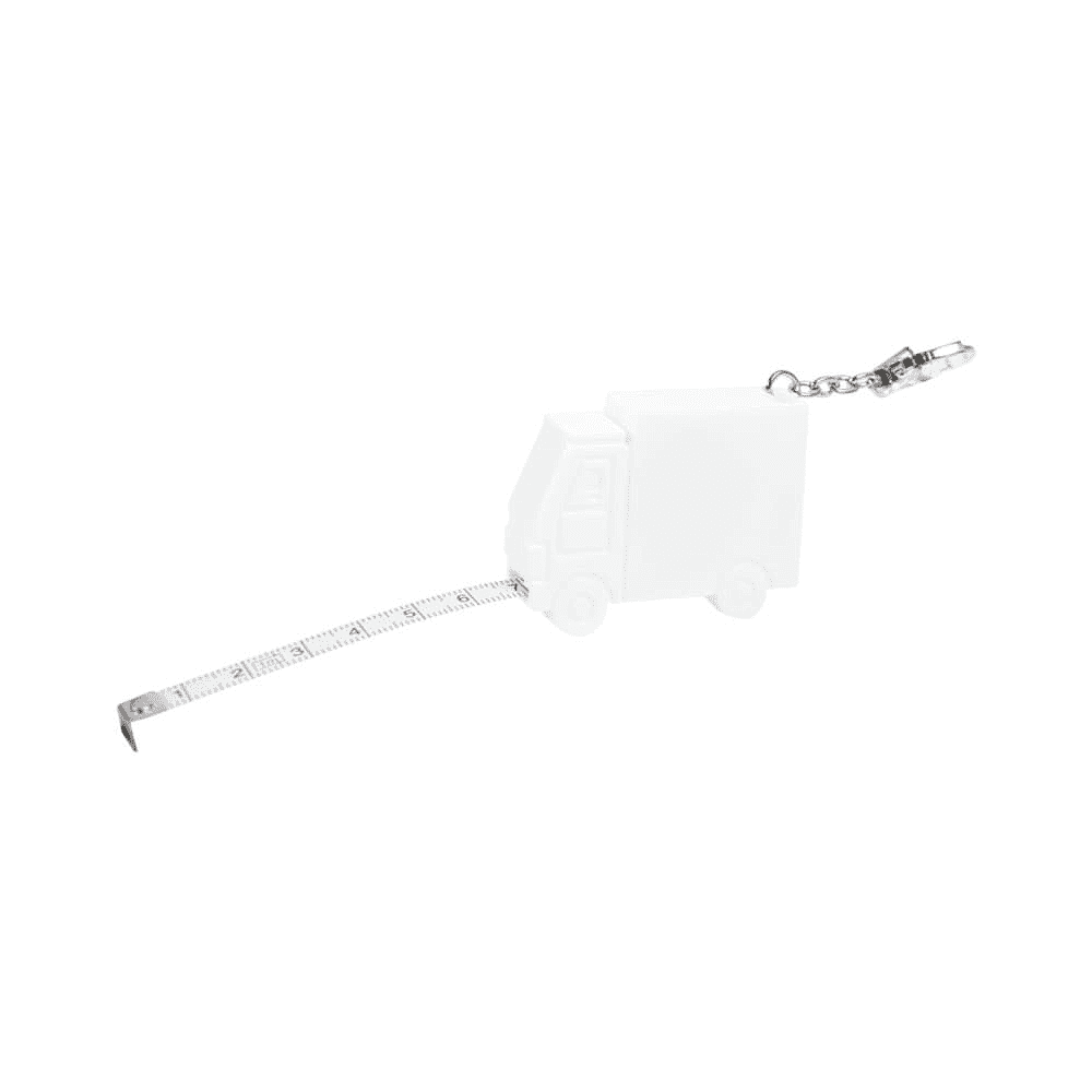 Брелок-рулетка "Грузовик", пластик, металл, 1 м, белый - 3