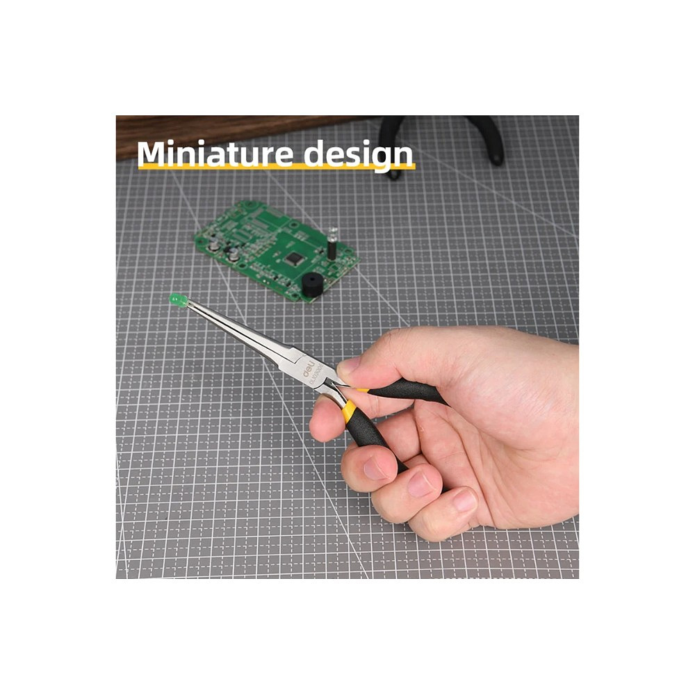 Набор мини-плоскогубцев Deli YS EDL103205-6, 6 шт., желтый, черный - 15