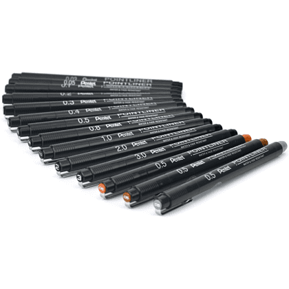 Набор ручек капиллярных "Pointliner", 14 шт, ассорти - 5