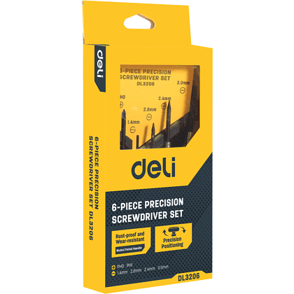 Набор прецизионных отверток Deli YS EDL3206, 6 шт - 5