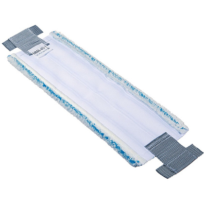 Насадка для плоской швабры 40х11 см, микроволокно, с полосами скольжения, язык T - 2