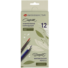 Карандаши акварельные "Сонет цветочное вдохновение", 12 цветов