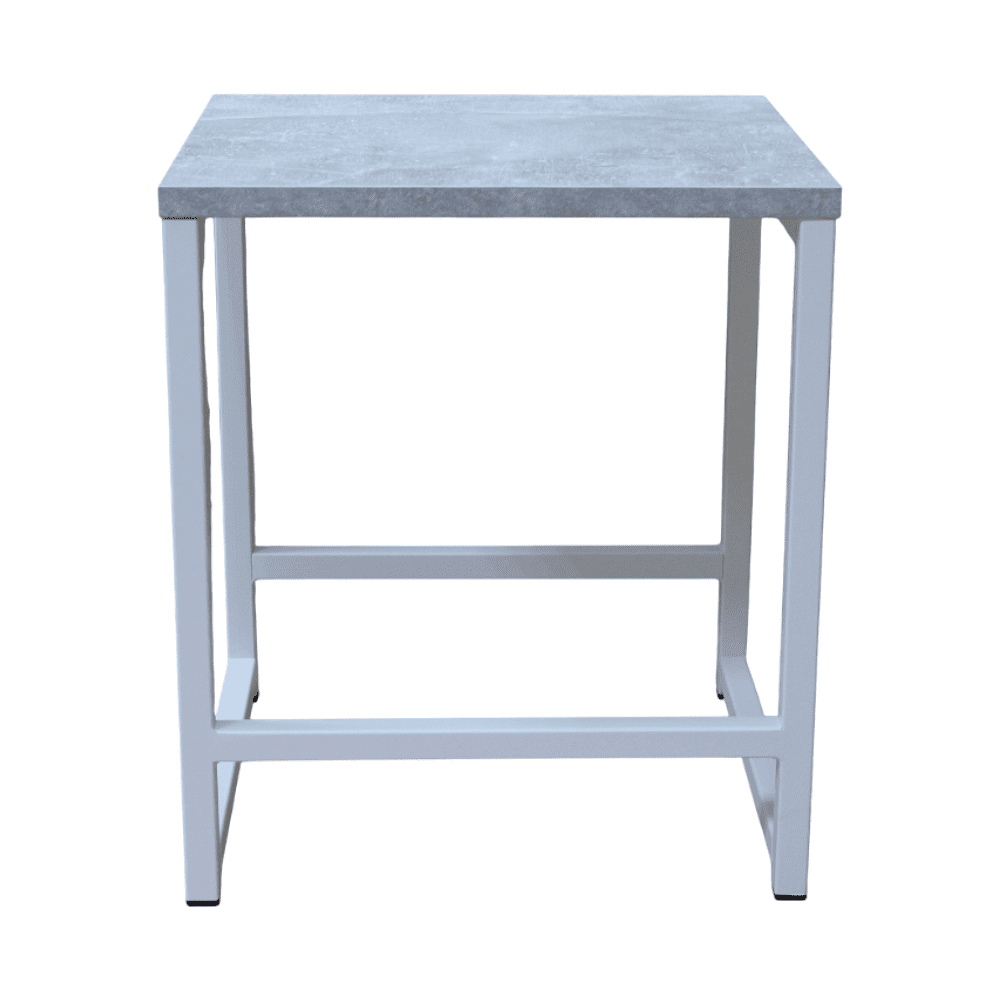 Табурет RION ALLERD, металл, ЛДСП, белый муар, Бетон - 2