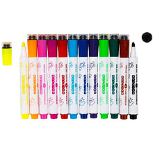 Фломастеры "Цветик", 12 шт., со штампами