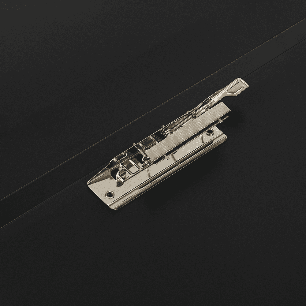 Папка В-611 "Стандарт" с зажимом и карманом, пластик , черный - 3