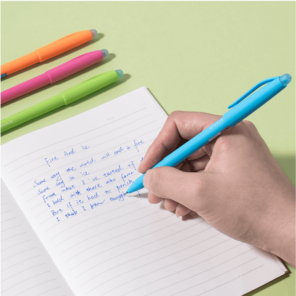 Ручка гелевая "Erasable", 0.5 мм, ассорти, стерж. синий - 2