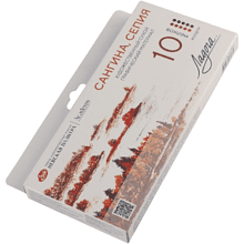 Сангина сепия "Ладога", набор мелков, 10 цветов