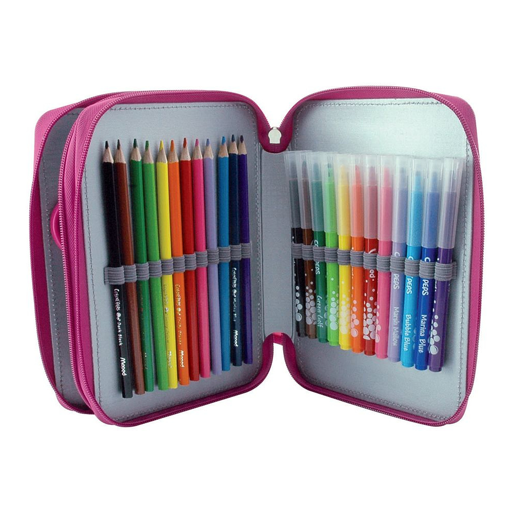 Пенал Maped "Girly", 2 отделения, с наполнением - 3