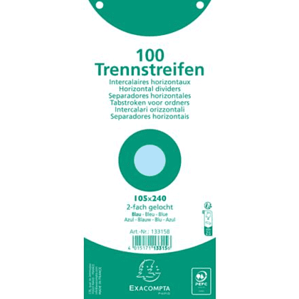 Разделитель для документов "Exacompta" картонный, голубой - 3