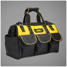 Сумка для инструментов Deli YS EDL430116, 360х180х250 мм, ткань Oxford, черный, желтый