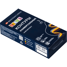 Контур акриловый универсальный "Декола металлик", набор 3 цветов, 18 мл, тубы