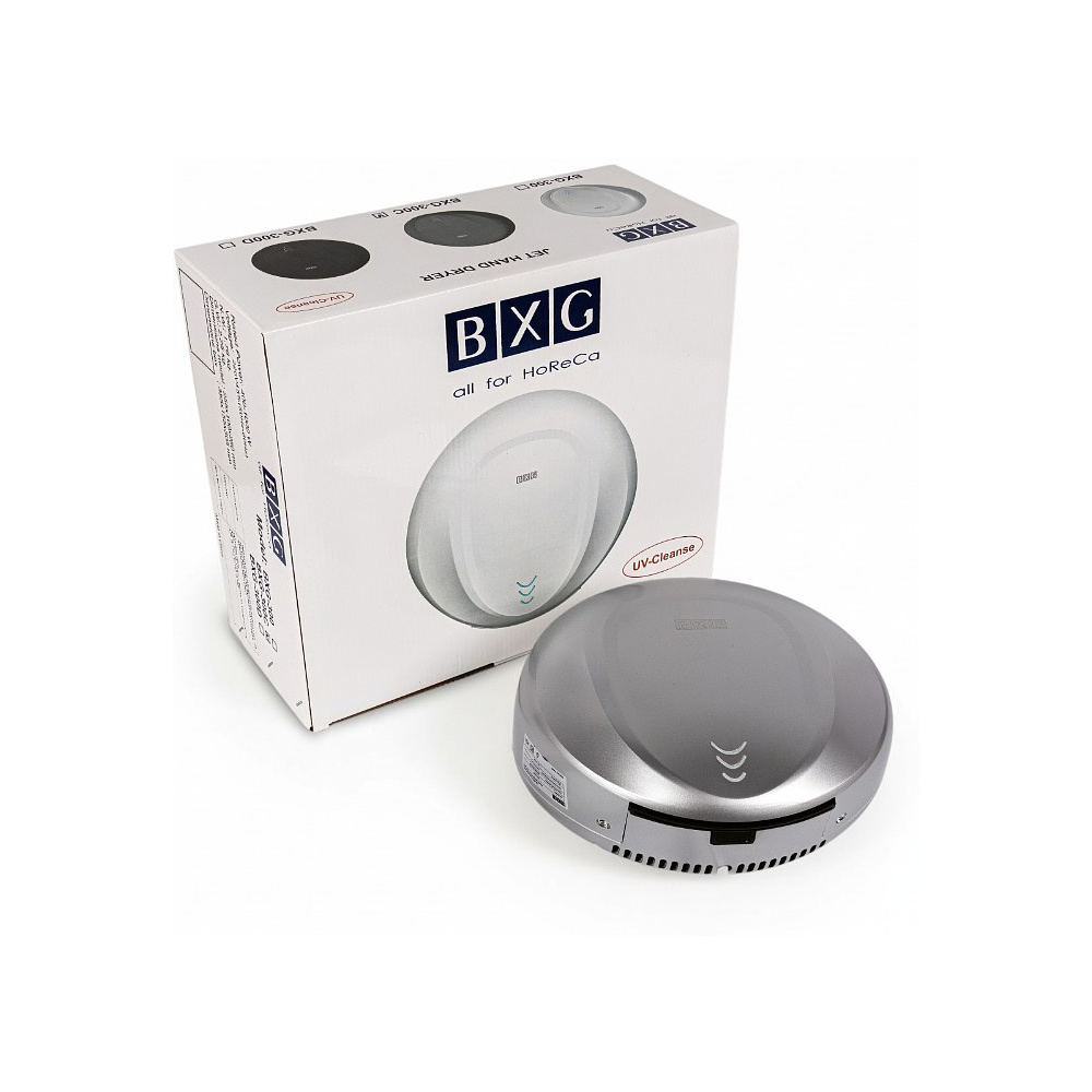 Электросушилка для рук BXG-300C, пластик, хром - 9