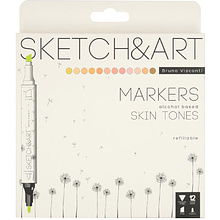 Набор двусторонних маркеров для скетчинга "Sketch&Art. Портрет"