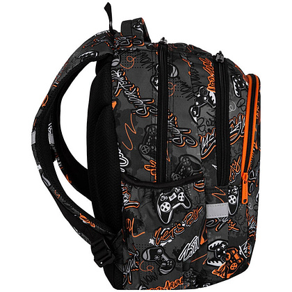 Рюкзак школьный Coolpack "Gamer", черный, оранжевый - 2