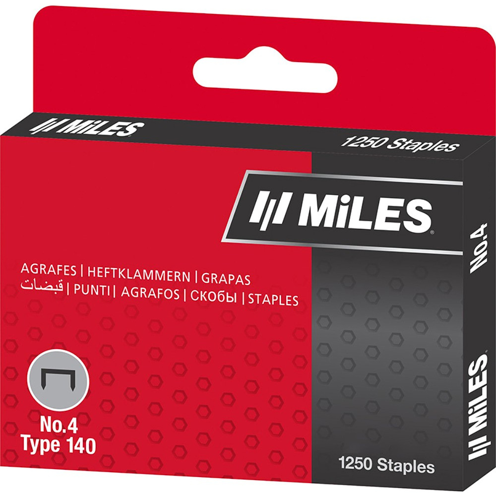 Скоба Miles №4, 6 мм, 1250 штук