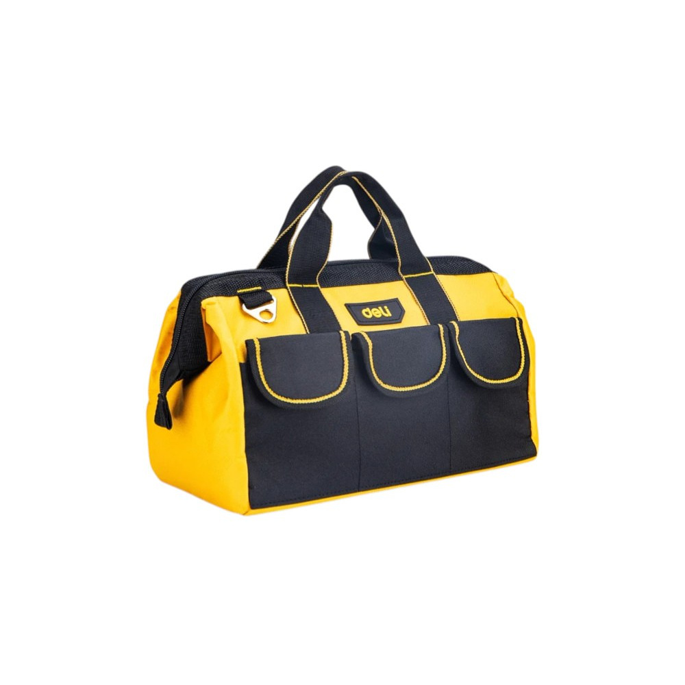 Сумка для инструментов Deli YS EDL430013, 310х170х220 мм, ткань Oxford, черный, желтый