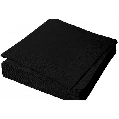 Салфетки бумажные "Бик-пак", 300 шт, 33x33 см, черный