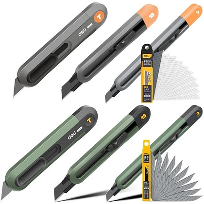 Нож универсальный "Deli Home", 18 мм, зелёный - 4