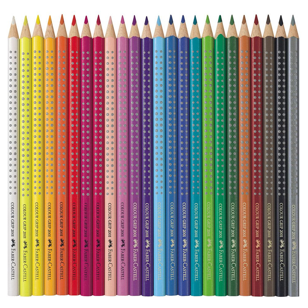 Цветные карандаши Faber-Castell "Grip", 24 цвета, металлическая упаковка - 2
