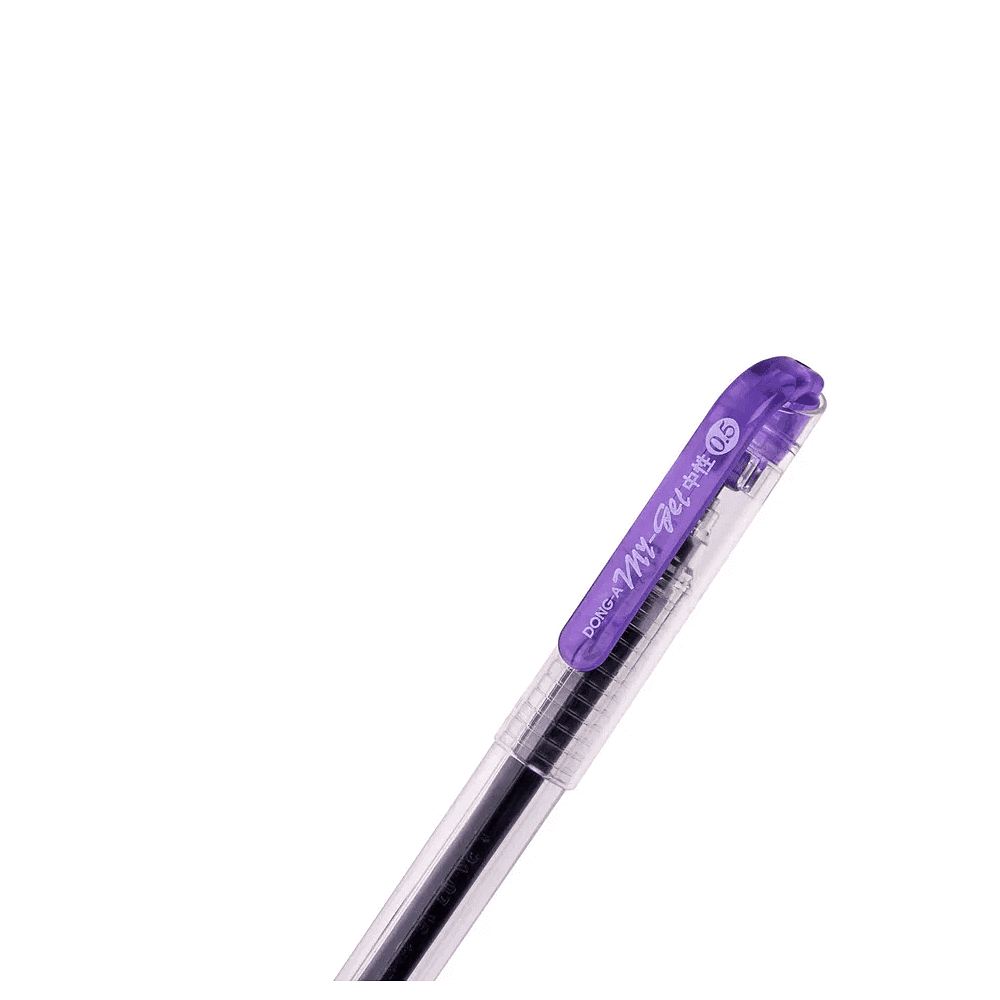 Ручка гелевая "My-Gel Standard", 0.5 мм, прозрачный, стерж. фиолетовый - 3