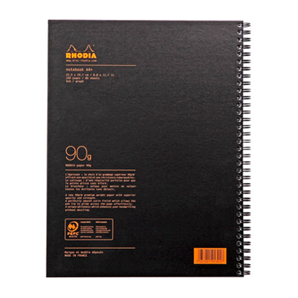 Блокнот "Rhodia", А4+, 80 листов, линейка, черный - 3