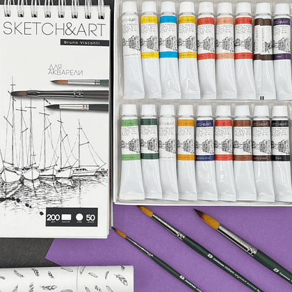 Скетчбук "Sketch&Art", 18.5х25 см, 200 г/м2, 50 листов, на спирали  - 5