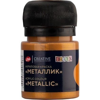 Краска акриловая металлик "Декола", 968 золото ацтеков, 20 мл., банка