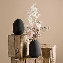 Ваза металлическая "Casolare", 19 см, черный