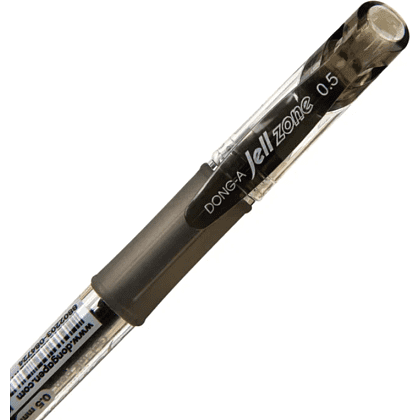 Ручка гелевая "Jell-Zone Standard", 0.5 мм, прозрачный, стерж. черный - 3