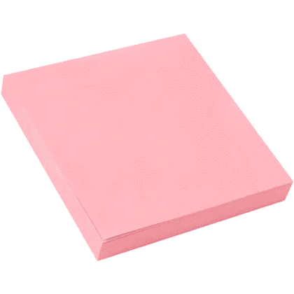 Бумага для заметок на клейкой основе "Yesli:", 75x75 мм, 100 листов, розовый пастель