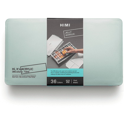 Краски акриловые"Himi Jelly Cup", набор 36 цветов, 12 мл, кювета - 2