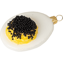 Украшение елочное "Deviled Egg with Caviar"