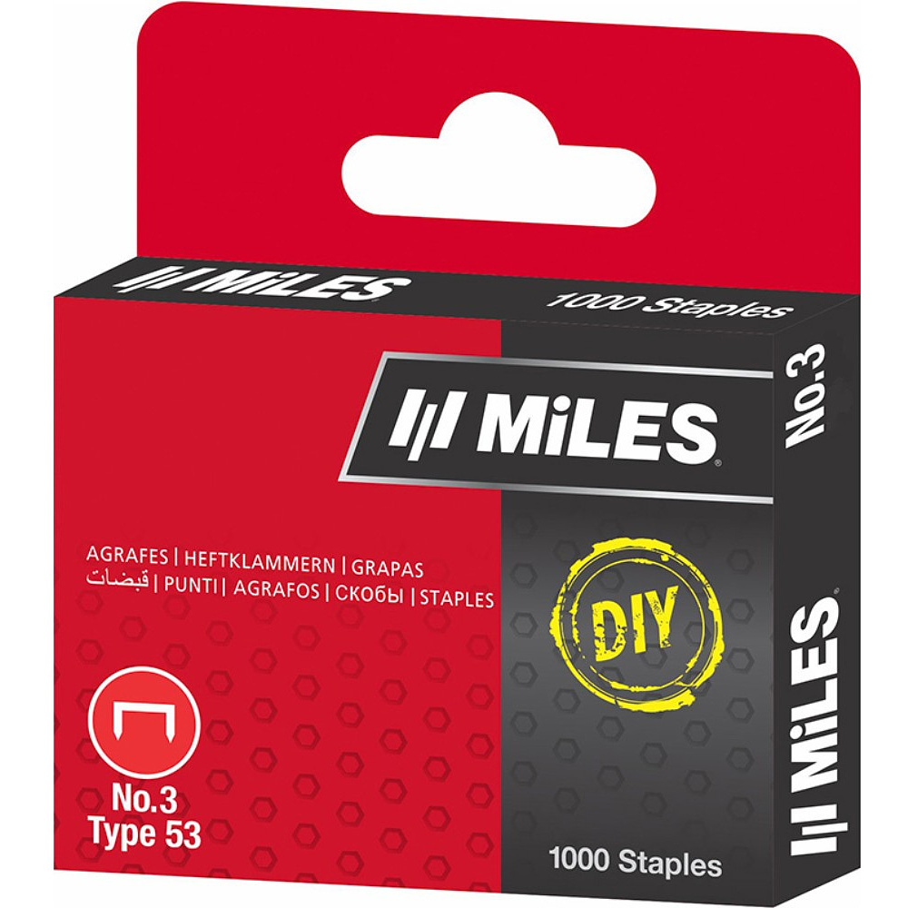 Скоба Miles №3, 10 мм, 1000 штук