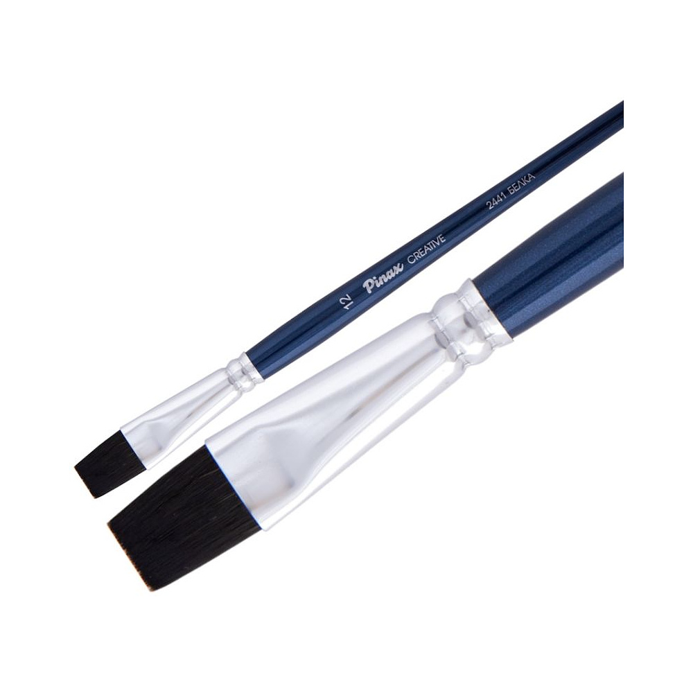 Кисть для рисования "Pinax CREATIVE №8", акварельная, синтетика имитация белки, плоская