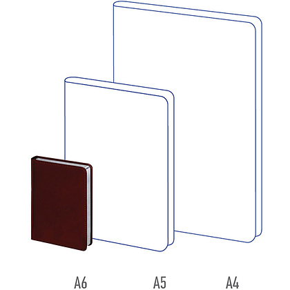 Ежедневник недатированный "Silver Pristine", А6, 320 страниц, коричневый - 4
