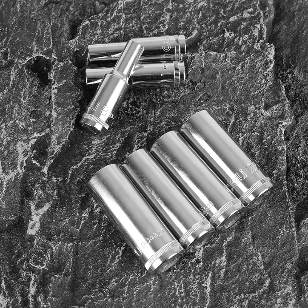 Головка торцевая шестигранная Deli YS EDQ4314 1/2", 14 мм, глубокая, серебристый - 2