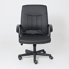 Компьютерное кресло "POLO", экокожа, пластик, черный