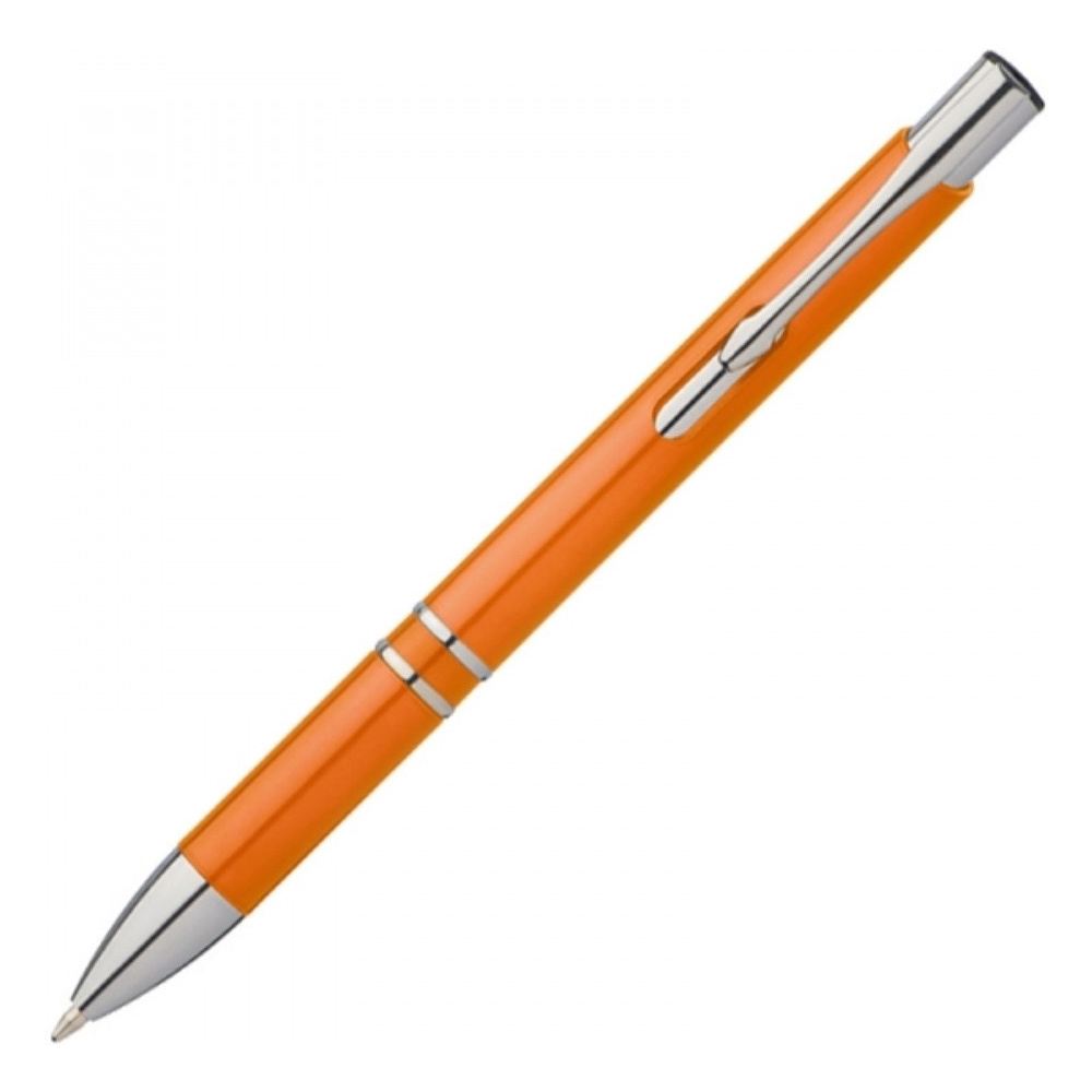 Ручка шариковая автоматическая "Baltimore", 0.7 мм, оранжевый, серебристый, стерж. синий - 2