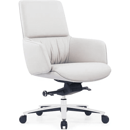 Кресло для руководителя SitZone CH-500B, кожа, алюминий, белый, -30%
