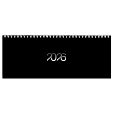 Планинг датированный "Black style", 285х112 мм, 128 страниц, черный, 2026