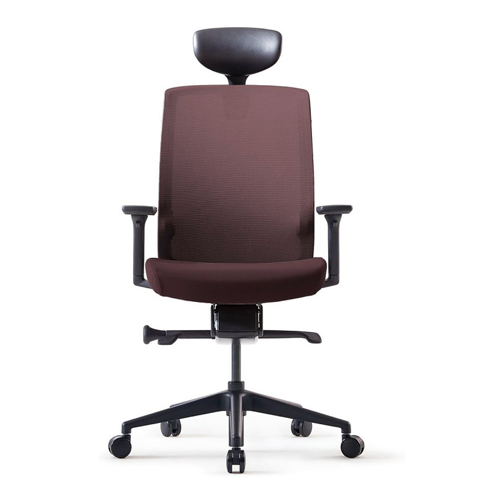 Кресло для руководителя BESTUHL "J1", сетка, ткань, пластик, коричневый  - 2