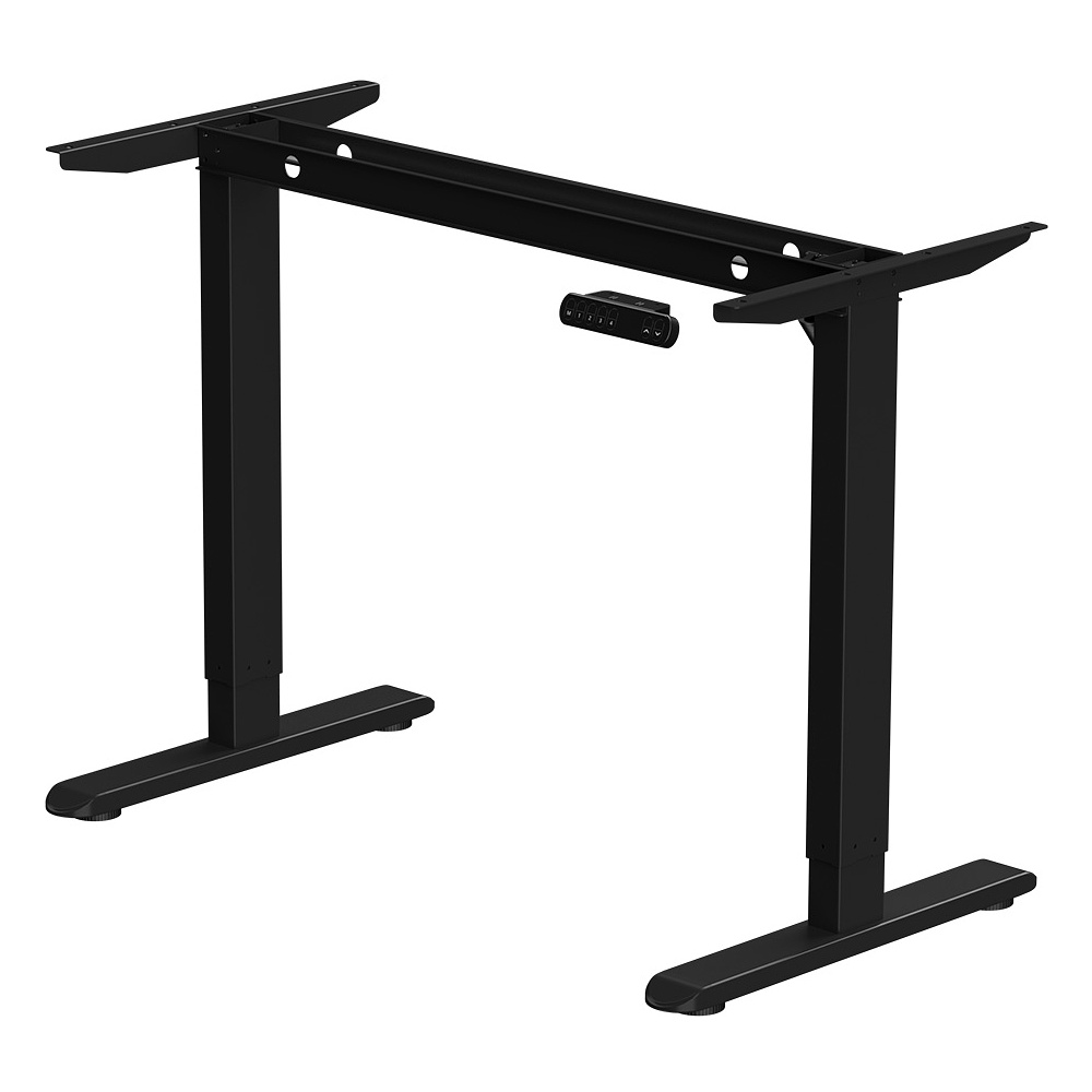 Стол с электроприводом WellDesk Basic 1200x675х18 черный/белый альпийский (9191456+9197776) - 4