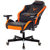 Кресло игровое "Knight Explore", экокожа, металл, черный, оранжевый - 6