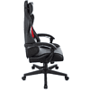 Кресло игровое Zombie GAME TETRA, экокожа, пластик, черный, красный - 3