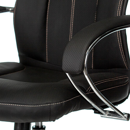 Кресло для руководителя Бюрократ CH-608SL/ECO, эко.кожа, металл, черный - 6