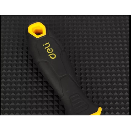 Шпатель нержавеющий Deli YS EDL-HD1, 25 мм, ручка 2K, черный, желтый - 3