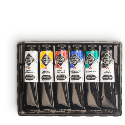 Краски акриловые Мастер Класс, 6 цветов, 46 мл. - 3