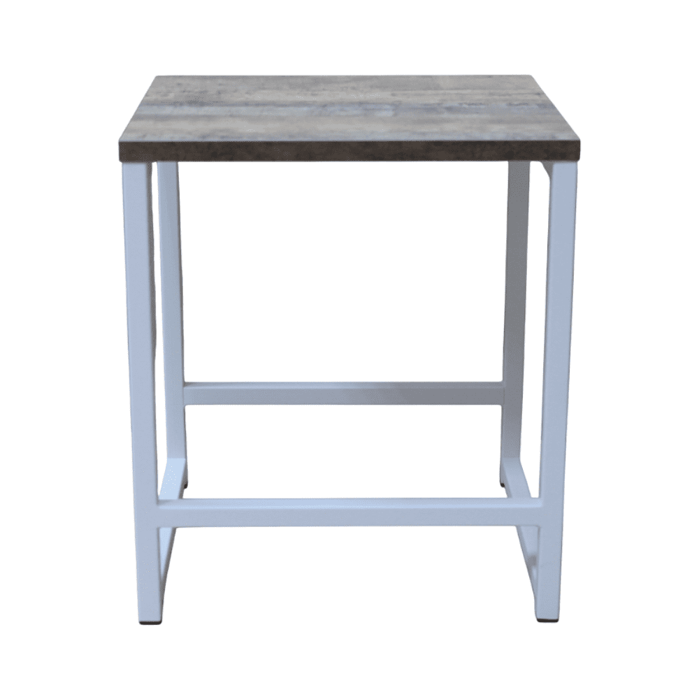 Табурет RION ALLERD, металл, ЛДСП, белый муар, Австралийское дерево - 2